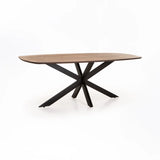 DAL 200x100cm DANISH OVAL SOLID WOOD DT-DARK BROWN