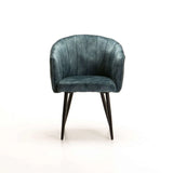 DANTE DELUXE VELVET DINING CHAIR - TEAL