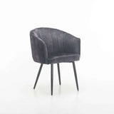 DANTE DELUXE VELVET DINING CHAIR - GREY