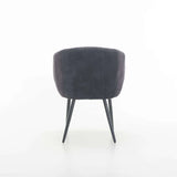 DANTE DELUXE VELVET DINING CHAIR - GREY