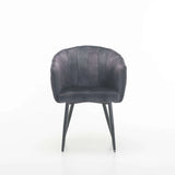 DANTE DELUXE VELVET DINING CHAIR - GREY