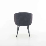 DANTE DELUXE VELVET DINING CHAIR - GREY