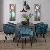 DANTE DELUXE VELVET DINING CHAIR - TEAL