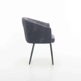 DANTE DELUXE VELVET DINING CHAIR - GREY