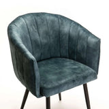 DANTE DELUXE VELVET DINING CHAIR - TEAL