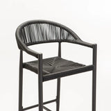 DELOS OUTDOOR BARSTOOL - DARK GREY