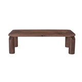 DEVA 120x60cm SOLID WOOD COFFEE TABLE-DARK BROWN