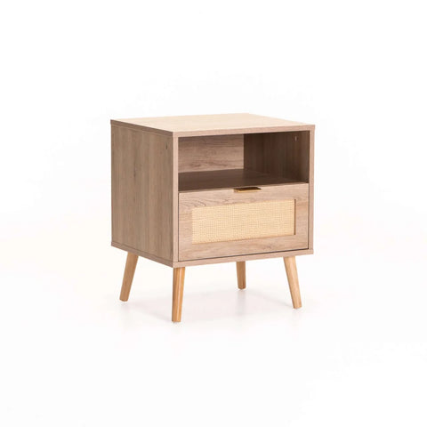 DEWI 1 DRAWER PEDESTAL - RUSTIC LIGHT OAK