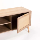DEWI 2 DOOR TV UNIT - RUSTIC LIGHT OAK