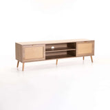 DEWI 2 DOOR TV UNIT - RUSTIC LIGHT OAK