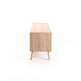 DEWI 2 DOOR TV UNIT - RUSTIC LIGHT OAK