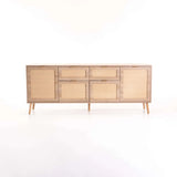 DEWI 4 DOOR 2 DRAWER SIDEBOARD - RUSTIC LIGHT OAK