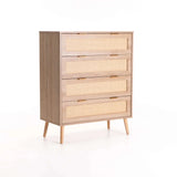 DEWI 4 DRAWER CHEST - RUSTIC LIGHT OAK