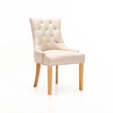 DIDIER FABRIC DINING CHAIR - CREAM/NATURAL