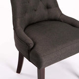 DIDIER FABRIC DINING CHAIR - CHARCOAL