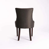 DIDIER FABRIC DINING CHAIR - CHARCOAL/MA LEG