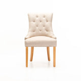 DIDIER FABRIC DINING CHAIR - CREAM/NATURAL