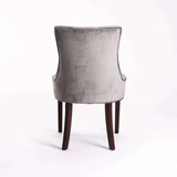 DIDIER VELVET DINING CHAIR - DARK GREY/MA LEG