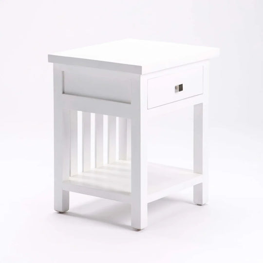 DINA WHITE 1 DRAWER PEDESTAL