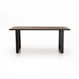 DIYA 180x90cm SOLID WOOD DT - DARK BROWN