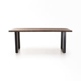 DIYA 180x90cm SOLID WOOD DT - DARK BROWN