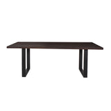 DIYA 180x90cm SOLID WOOD DT - DARK BROWN