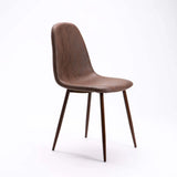 DRE FABRIC DINING CHAIR - BROWN/WL LEG