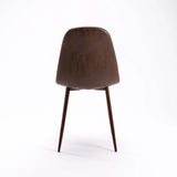 DRE FABRIC DINING CHAIR - BROWN/WL LEG