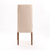 EARL DELUXE FABRIC DINING CHAIR - CREAM/WL LEG