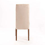 EARL DELUXE FABRIC DINING CHAIR - CREAM/WL LEG