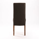 EARL DELUXE FABRIC DINING CHAIR - CHARCOAL/WL LEG