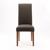 EARL DELUXE FABRIC DINING CHAIR - CHARCOAL/WL LEG