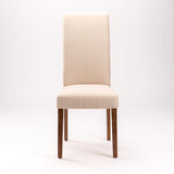 EARL DELUXE FABRIC DINING CHAIR - CREAM/WL LEG