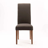 EARL DELUXE FABRIC DINING CHAIR - CHARCOAL/WL LEG