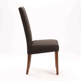 EARL DELUXE FABRIC DINING CHAIR - CHARCOAL/WL LEG