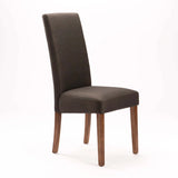 EARL DELUXE FABRIC DINING CHAIR - CHARCOAL/WL LEG