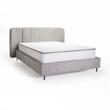 EDEN TEXTURED FABRIC QUEEN XL BED - GREY