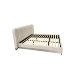 EDEN TEXTURED FABRIC QUEEN XL BED - CREAM