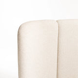EDEN TEXTURED FABRIC QUEEN XL BED - CREAM