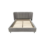 EDEN TEXTURED FABRIC QUEEN XL BED - GREY