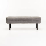 EDEN TEXTURED FABRIC OTTOMAN - GREY