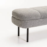 EDEN TEXTURED FABRIC OTTOMAN - GREY