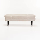 EDEN TEXTURED FABRIC OTTOMAN - CREAM