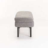 EDEN TEXTURED FABRIC OTTOMAN - GREY