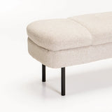 EDEN TEXTURED FABRIC OTTOMAN - CREAM