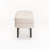 EDEN TEXTURED FABRIC OTTOMAN - CREAM