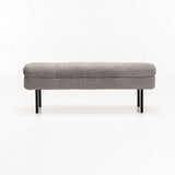 EDEN TEXTURED FABRIC OTTOMAN - GREY