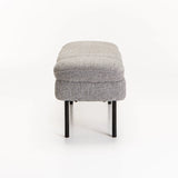 EDEN TEXTURED FABRIC OTTOMAN - GREY