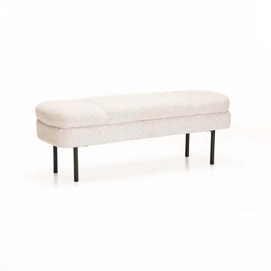 EDEN TEXTURED FABRIC OTTOMAN