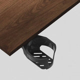 ELECTRIC ADJ SIT-STAND DESK-DARK WALNUT/BLACK